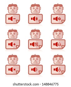 Mr. icon, set of sound icon, vector