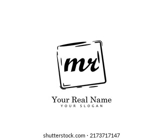 MR Initial beauty monogram logo vector