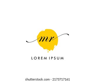 MR Initial beauty monogram logo vector