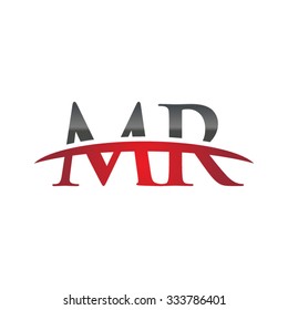 MR initial company red swoosh logo