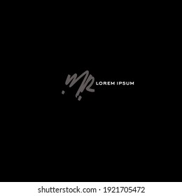 mR initial handwriting 
mR handwritten logo for identity