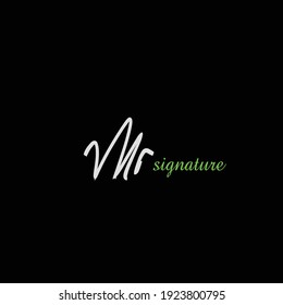 mr initial handwritten logo for identity
