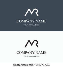 MR Anfangsbuchstaben Logo Bekleidung moderne minimalistische urbane Mode Marke Luxury Logo Vorlage. MR Business Monogram Streetwear Fotografie Boutique Bekleidung vielseitig Modern Concept Logo.
