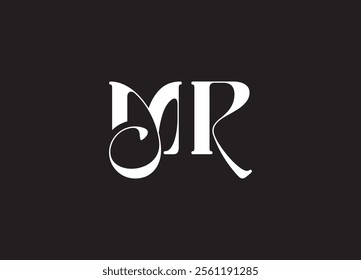 MR initial letter logo design and minimalist logo