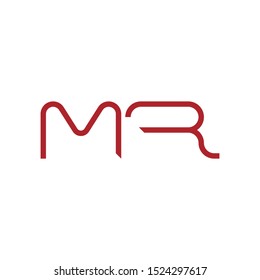 MR initial letter logo template vector icon design