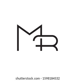 MR initial letter logo template vector icon design