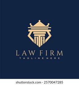 MR initial monogram logo for lawfirm vector design