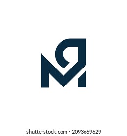 MR initial-based logo. Alphabet icon logo combining two letters artistically. Brand identity for companies, businesses, and organizations.