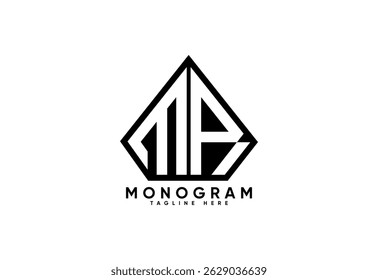MR letter creative monogram vector logo design.