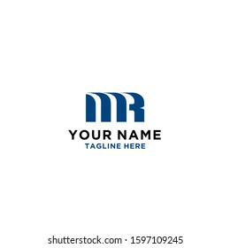 MR letter initial vector logo concept.
