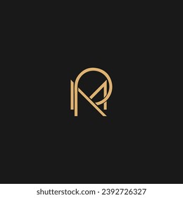 MR letter logo concept isolated on black background Vector,
