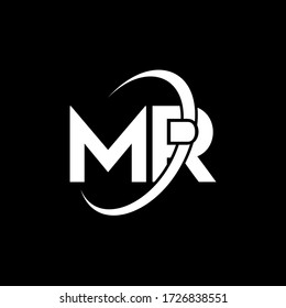 MR Letter Logo Design. Initial letters MR logo icon. Abstract letter MR M R minimal logo design template. M R Letter Design Vector with black Colors. mr logo