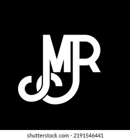 MR letter logo design. M R