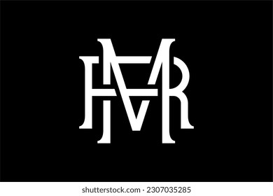 MR letter logo design, monogram, initial, icon, symbol. Combination of M and R in monogram logo design style. Very suitable for apparel, clothing line, fashion or restaurant branding.
