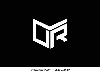 MR letter logo design on luxury background. RM monogram initials letter logo concept. MR icon design. RM elegant and Professional white color letter icon design on black background. M R RM MR