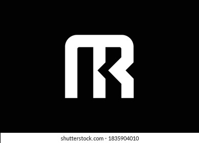 MR letter logo design on luxury background. RM monogram initials letter logo concept. MR icon design. RM elegant and Professional letter icon design on black background. M R MR RM