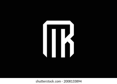MR letter logo design on luxury background. RM monogram initials letter logo concept. MR icon design. RM elegant and Professional white color letter icon on black background.