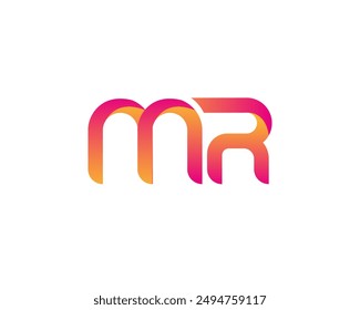 mr letter logo. mr logo design vector illustration