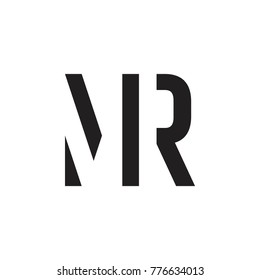 MR Letter Logo Design Vector