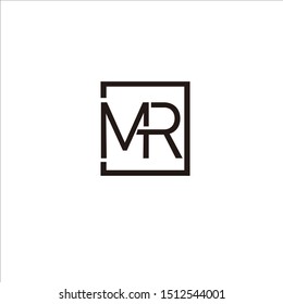 MR LETTER LOGO VECTOR, FOR WHITE BLACK BRAND NAME