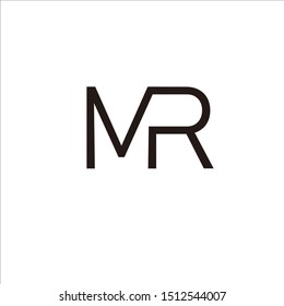 MR LETTER LOGO VECTOR, FOR WHITE BLACK BRAND NAME