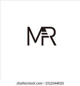 Mr Letter Logo Vector White Black Stock Vector (Royalty Free ...