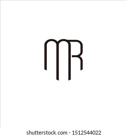 MR LETTER LOGO VECTOR, FOR WHITE BLACK BRAND NAME