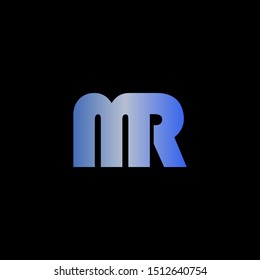 MR Letter monogram with abstrac concept style design