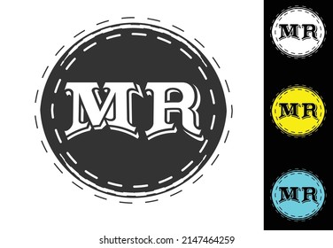 MR letter new logo and icon design template