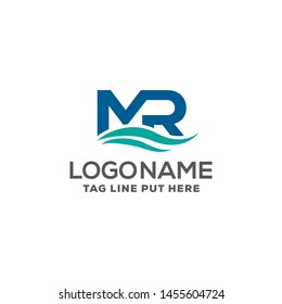 MR  LETTER WAVE LOGO DESIGN