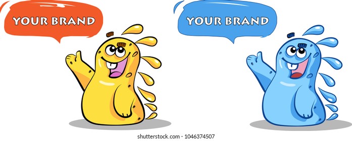 Mr. Liquid, a vector mascot with flat design style for your branding.