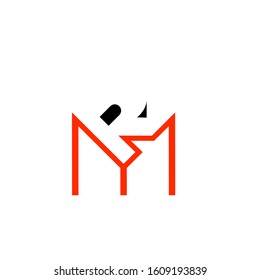 MR logo design simple modern template