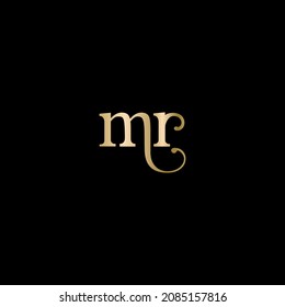 MR logo design. Vector illustration.