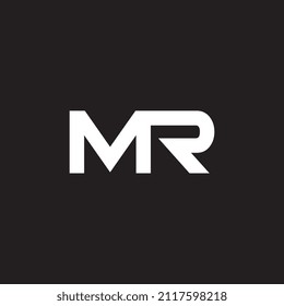 MR logo design in vector illustration format, featuring a sleek and modern style—ideal for corporate branding, personal monograms, startups, and versatile use across digital and print design projects.
