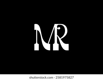 MR logo desing and monogram logo