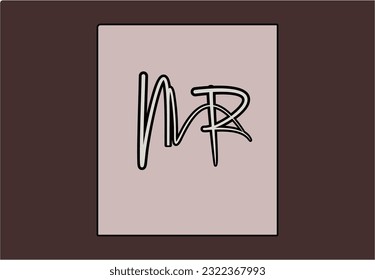 Mr logo minimal text graphic icon