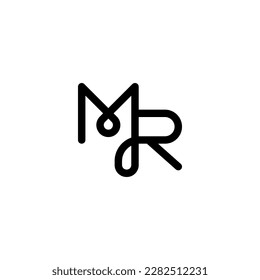 MR Logo, MR Monogram, Initial MR Logo, Letter MR Logo