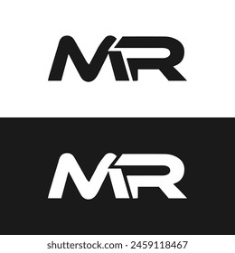 MR logo. MR set , M R design. White MR letter. MR, M R letter logo design.