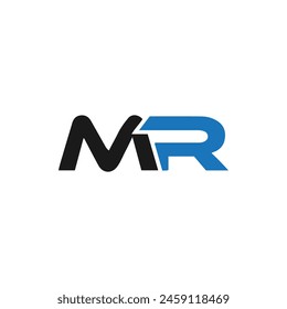 MR logo. MR set , M R design. White MR letter. MR, M R letter logo design.