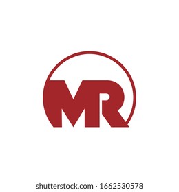 MR logotype for health. Logo letter design