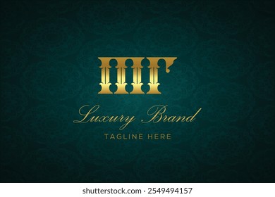 DESIGN DE LOGOTIPO DE CARTA DE LUXO MR. É um logotipo de monograma de letras de luxo, este logotipo é feito pela combinação de duas letras