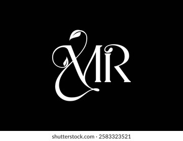 MR luxury logo design vector icon symbol circle