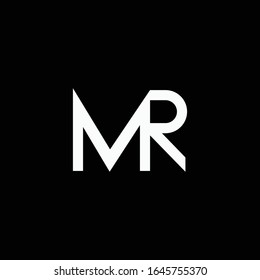 MR or M  and R Letter Logo Design Template Vector