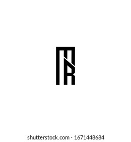 MR M R Letter Logo Design Vector