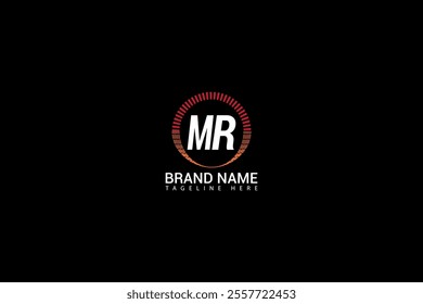 MR M R letter logo design. Initial letter MR linked circle uppercase monogram logo red and blue. MR logo, M R design. mr, m r