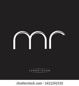 mr m r logo Initial Letter Split Lowercase Modern Style