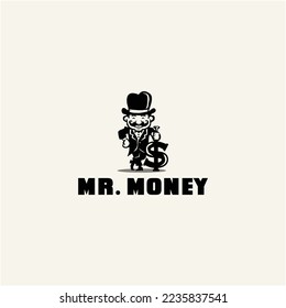 Mr Money logo design vector