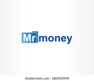 Mr Money text typography design template