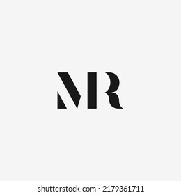 Mr Monogram Fashion Logo Stencil Style Stock Vector (Royalty Free ...