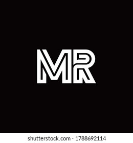 logotipo de monograma con plantilla de diseño de línea abstracta